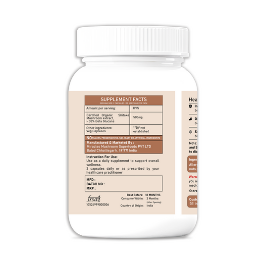 Shiitake Mushroom Extract Capsules | Heart Health Naturally