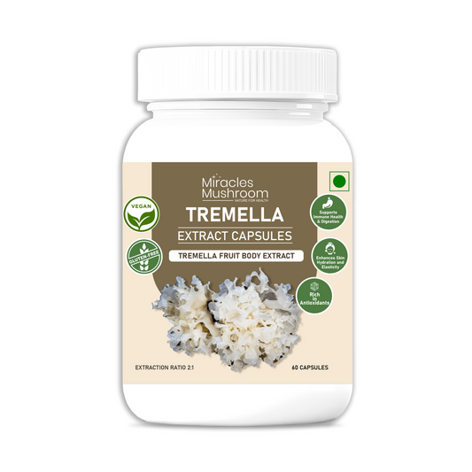 Tremella Mushroom Extract Capsules | Skin Hydration, Boost Collagen & Support Immunity