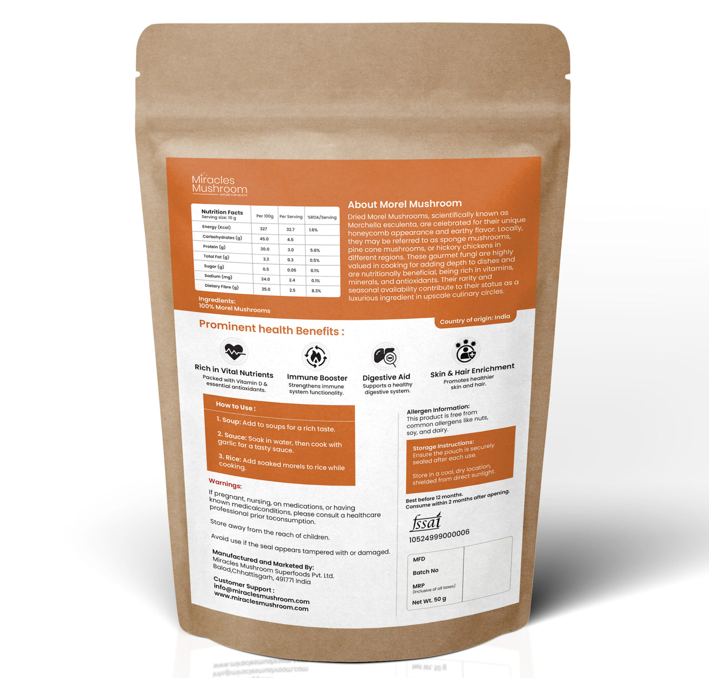 Dried Morel Mushroom | High Protein & Nutrient Support