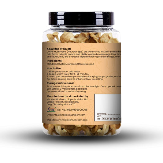 Dried Oyster Mushroom | Rich in Protein, Support Gut & Heart Health