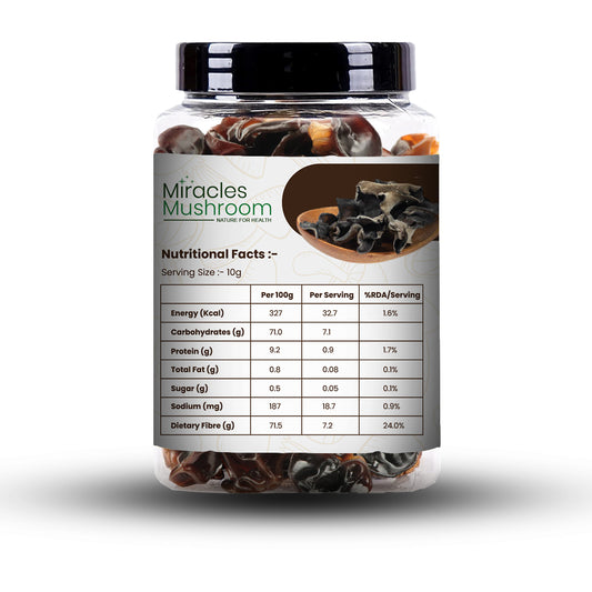Dried Wood Ear Mushroom (Black Fungus) | Rich in Fiber, Support Heart & Gut Health