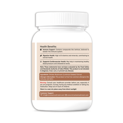 Shiitake Mushroom Extract Capsules | Heart Health Naturally