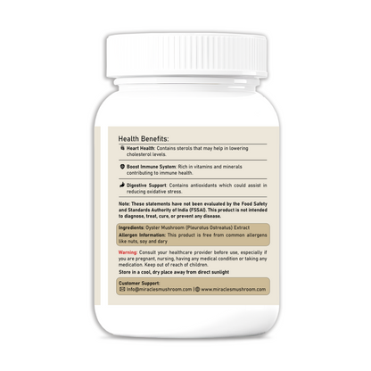 Oyster Mushroom Extract Capsules | Boost Immunity & Support Heart Health