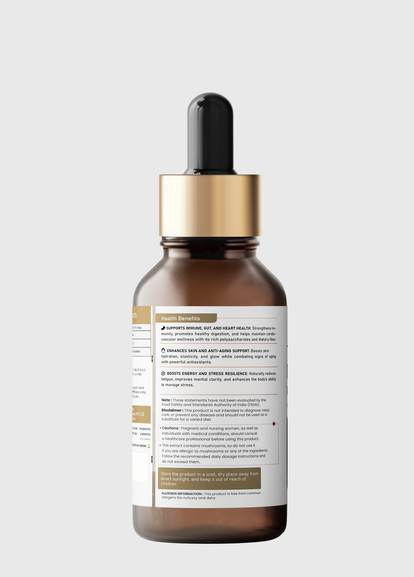 Tremella Mushroom Extract Liquid | Skin Hydration & Beauty Support