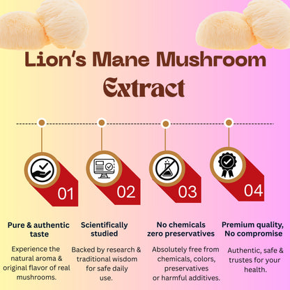 Lion's Mane Mushroom Extract Powder | Organic Brain & Memory Support