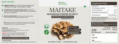 Maitake Mushroom Extract Powder | Reduce Body Weight & Enhance Beauty