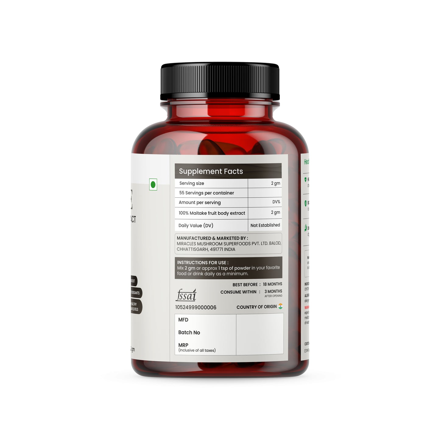 Maitake Mushroom Extract Powder | Reduce Body Weight & Enhance Beauty